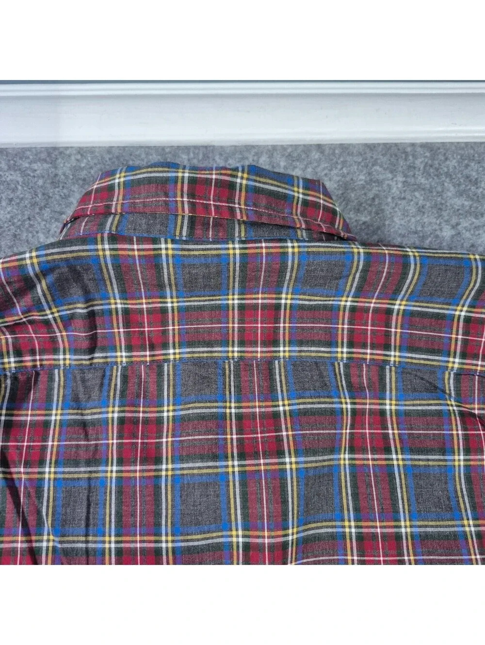 NWT J. Crew Heathered Cotton Long Sleeve Shirt Sz XL Plaid Button Collar